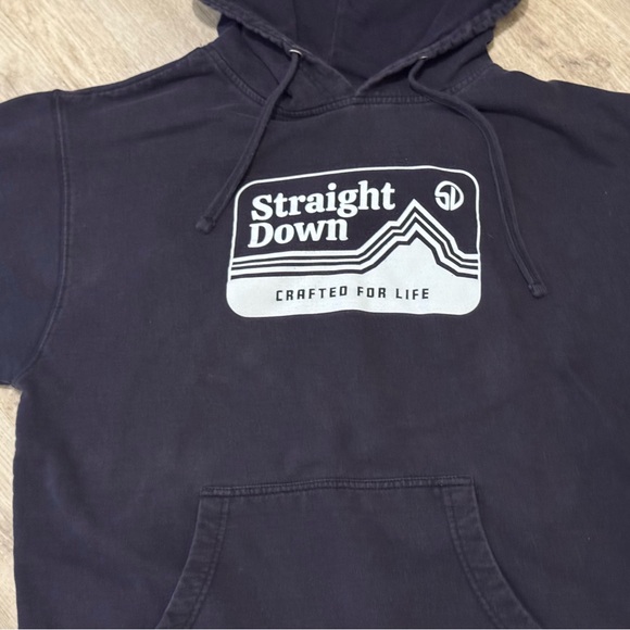 Straight Down Starsky Hoodie / Pullover In Navy Blue - Men's Size Large EUC - Picture 6 of 14